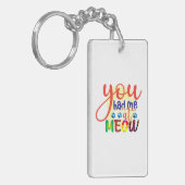 ニャーで猫アートを食べた キーホルダー (正面左)