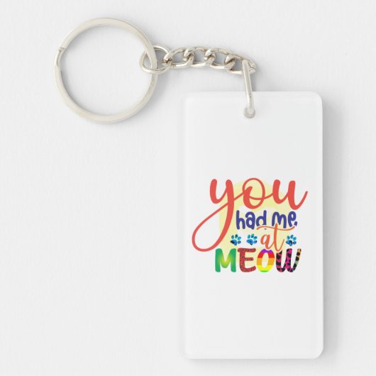 ニャーで猫アートを食べた キーホルダー (正面)