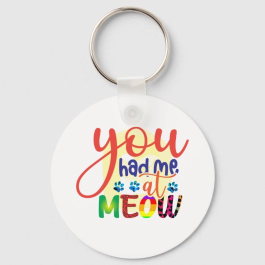 ニャーで猫アートを食べた キーホルダー (正面)