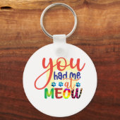 ニャーで猫アートを食べた キーホルダー (正面)