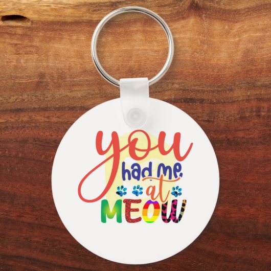 ニャーで猫アートを食べた キーホルダー (正面)