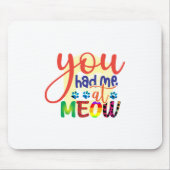 ニャーで猫アートを食べた マウスパッド (正面)