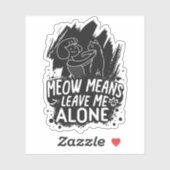 ニャーと離れは私の猫のおもしろい引用文 シール (シート)