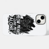ニャーと離れは私の猫のおもしろい引用文 Case-Mate iPhoneケース (裏面 (横))
