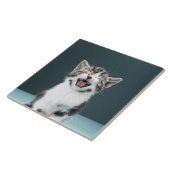 ニャーと鳴いている子ネコ タイル (側面)