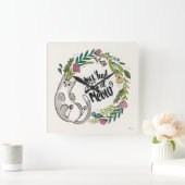 ニャーに来た スクエア壁時計 (ホーム)