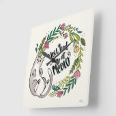 ニャーに来た スクエア壁時計 (傾斜)