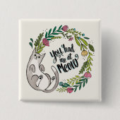 ニャーに来た 缶バッジ (正面)