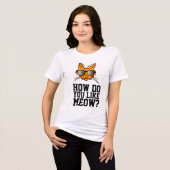 ニャーは好き？おもしろい生姜Tシャツ トライブレンドＴシャツ (正面全面)