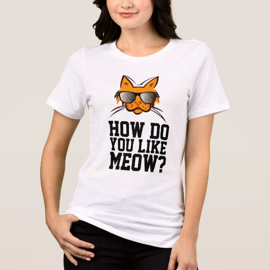 ニャーは好き？おもしろい生姜Tシャツ トライブレンドＴシャツ (正面)
