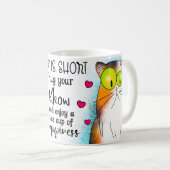 ニャーを抱き締める コーヒーマグカップ (正面右)