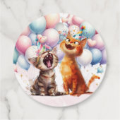 ニャーキャッツ笑い子供の誕生日感謝してい君 フェイバータグ (裏面)