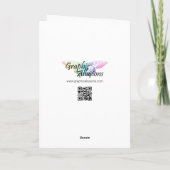 ニャーキャッツ赤おもしろい猫レディ誕生日 カード (裏面)