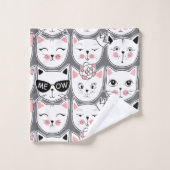 ニャーキャッツ バスタオルセット (ウォッシュタオル)