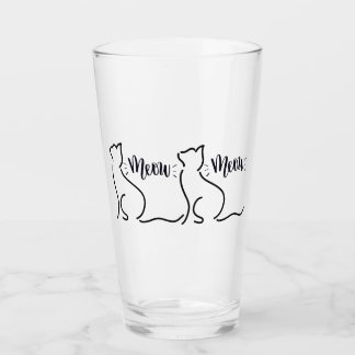 ニャーキャットラインアート | ミニマリスト猫デザイン タンブラーグラス