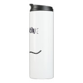 ニャーキャットラインアート | ミニマリスト猫デザイン タンブラー (回転右)