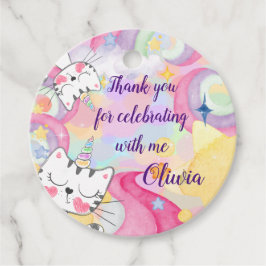 ニャーギカルカチコーン誕生日ありがとうメッセージカード フェイバータグ