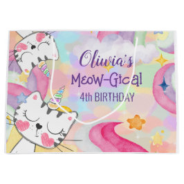 ニャーギカルカチコーン誕生日ラージ抱き枕 ラージペーパーバッグ