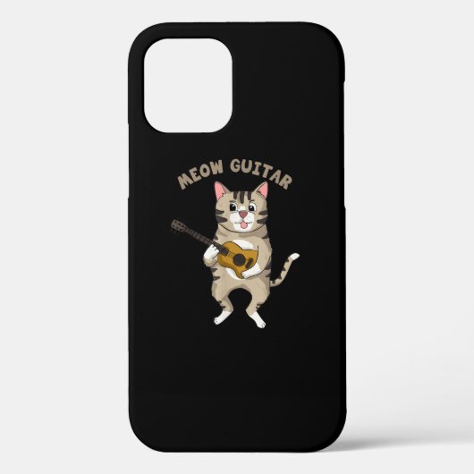 ニャーギターかわいい遊猫のギターおもしろい猫ちゃん Case-Mate iPhoneケース (裏面)