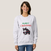 ニャークリスマス猫 スウェットシャツ (正面フル)