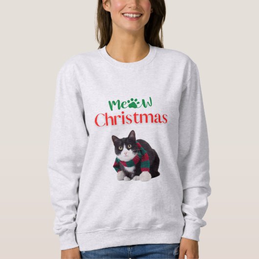 ニャークリスマス猫 スウェットシャツ (正面)