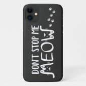 ニャーストップするな |おもしろい白黒Cat Typo Case-Mate iPhoneケース (裏面)
