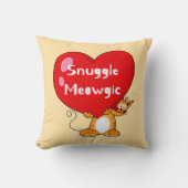 ニャーニャーおもしろいク猫プンアートを嗅ぎ回る クッション (正面)