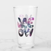 ニャーニャーかわいい猫のシルエットとポープリントデザイン タンブラーグラス (裏面)