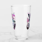 ニャーニャーかわいい猫のシルエットとポープリントデザイン タンブラーグラス (左)