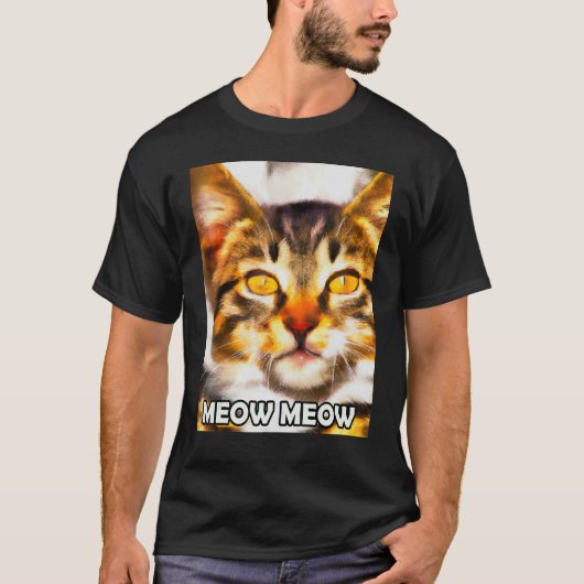 ニャーニャーかわいい猫子猫子猫スタイル1 Tシャツ (正面)