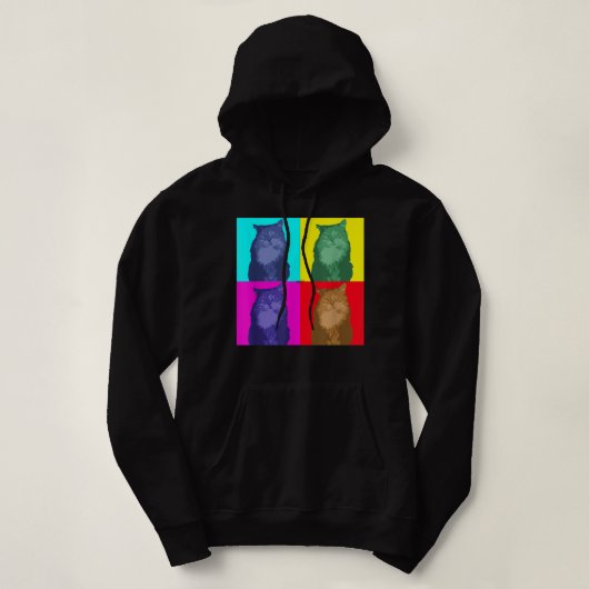 ニャーニャーって猫シャツ – Black Cat T Shirt パーカ (デザイン正面)