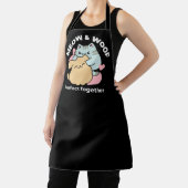 ニャーニャーと鳴き合う絶品 – かわいい猫と犬 エプロン (インサイチュ)