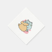 ニャーニャーと鳴き合う絶品 – かわいい猫と犬 スタンダードカクテルナプキン (角)