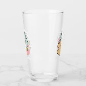 ニャーニャーと鳴き合う絶品 – かわいい猫と犬 タンブラーグラス (左)