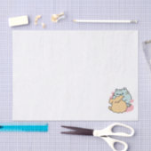 ニャーニャーと鳴き合う絶品 – かわいい猫と犬 薄葉紙 (クラフト)