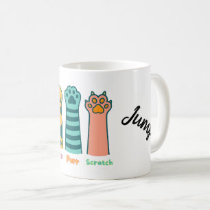 ニャーニャーニャーニャーおもしろいニャー可愛い猫 コーヒーマグカップ