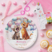 ニャーニャーニャーニャーニャー子供の誕生日 ペーパープレート (パーティー)