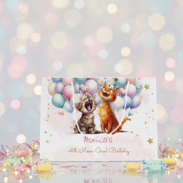 ニャーニャーニャーニャーニャー子供の誕生日 ラージペーパーバッグ