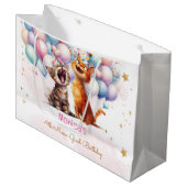 ニャーニャーニャーニャーニャー子供の誕生日 ラージペーパーバッグ (正面アングル)