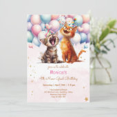 ニャーニャーニャーニャーニャー子供の誕生日 招待状 (スタンド正面)