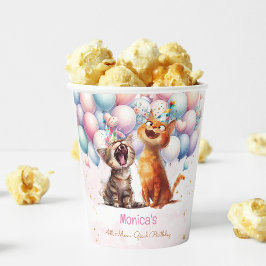 ニャーニャーニャーニャーニャー子供の誕生日 紙コップ