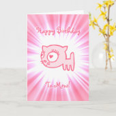 ニャーニャーニャーハッピーバースデー!カード カード (黄色い花)