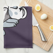 ニャーニャーニャー鳴き声 – かわいい寝猫 キッチンタオル (四つ折り)