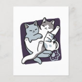 ニャーニャーニャー鳴き声 – かわいい寝猫 チラシ (裏面)