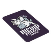 ニャーニャーニャー鳴き声 – かわいい寝猫 マグネット (右側)