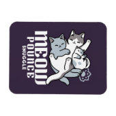 ニャーニャーニャー鳴き声 – かわいい寝猫 マグネット (横)