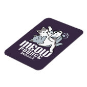 ニャーニャーニャー鳴き声 – かわいい寝猫 マグネット (左側)