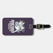 ニャーニャーニャー鳴き声 – かわいい寝猫 ラゲッジタグ (正面横)