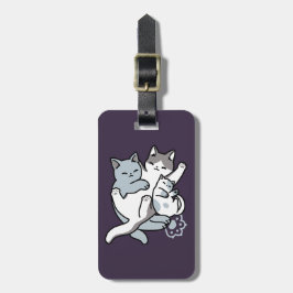 ニャーニャーニャー鳴き声 – かわいい寝猫 ラゲッジタグ