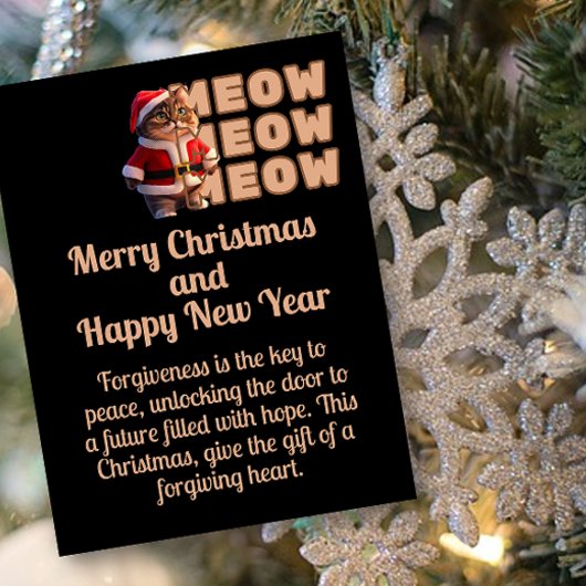 ニャーニャーニャーSanta Catクリスマスポストカード ポストカード